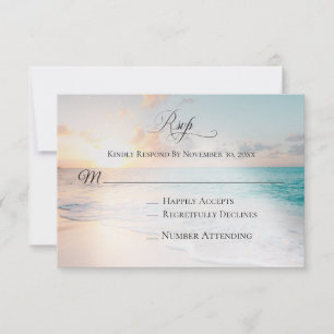 *~* RSVP de Casamento de Praia do Oceano Exótico