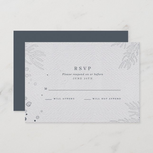 RSVP de Casamento de Praia Elegante (Frente/Verso)