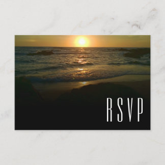 RSVP de Casamento de Praia Sunset