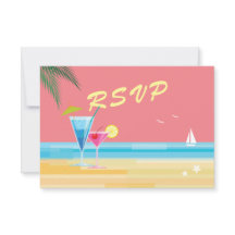 RSVP de Casamento de Praia Sunset