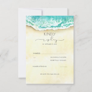 RSVP de Casamento de Praia Tropical Sandy