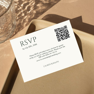 RSVP de Casamento de QR do Monograma de Casal de F