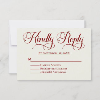 RSVP de Casamento de Rosas Elegantes