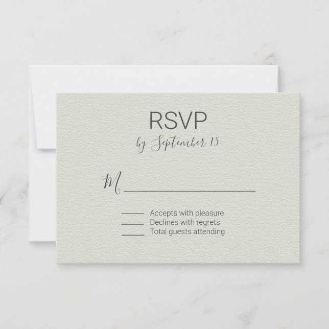 RSVP de Casamento de Sage Light (Frente)
