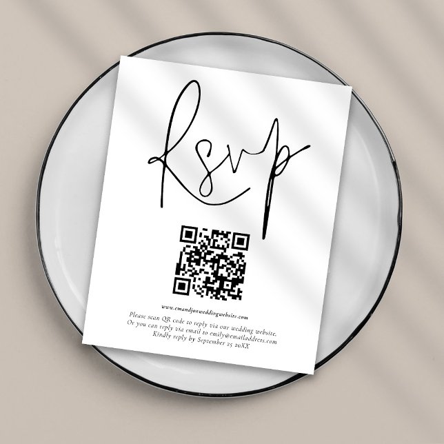 RSVP de Casamento de Script de Código QR de Orçame (Criador carregado)