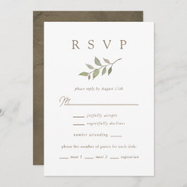RSVP de Casamento de Script Elegante de Queda Simp