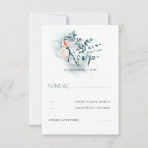 RSVP de Casamento de Script Eucalyptus