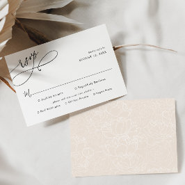 Rsvp de Casamento de Script Simples com Cartão de