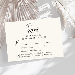 RSVP de Casamento de Seleção de Script Chic