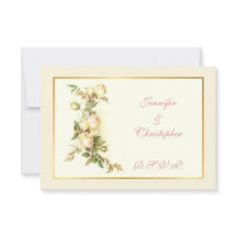 RSVP de Casamento de spray de Rosa Branca