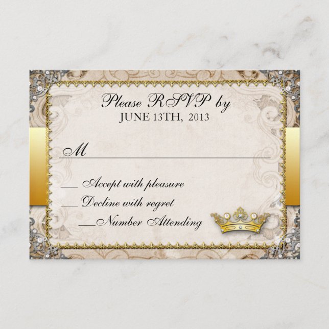 RSVP de Casamento de Storytale para Fairytale do o (Frente)