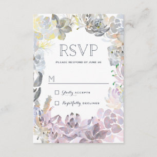 RSVP de Casamento de Suculentes Doce