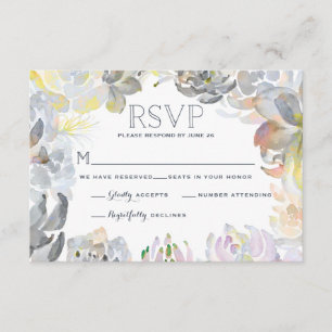 RSVP de Casamento de Suculentes Doce