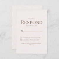 RSVP de Casamento de Texto Dourado de Folhagem Sim