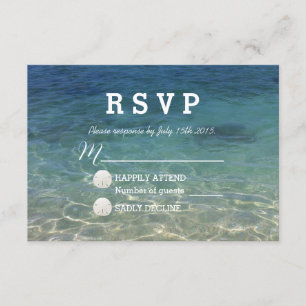 RSVP de Casamento de Verão de Destino de Praia Tro