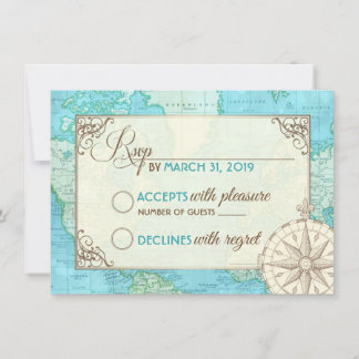 RSVP de Casamento de viagem