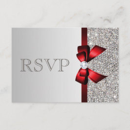 RSVP de Casamento do Arco Vermelho do Diamond Sequ