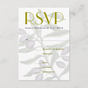 RSVP de Casamento do Branch da Árvore Oleícola R