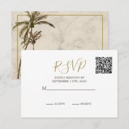 RSVP de Casamento do Código QR da Árvore de Palma