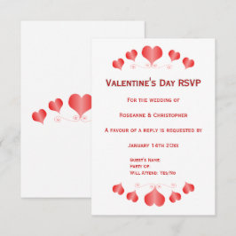RSVP de Casamento do Dia de os namorados do Red He