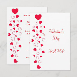 RSVP de Casamento do Dia de os namorados do Red He