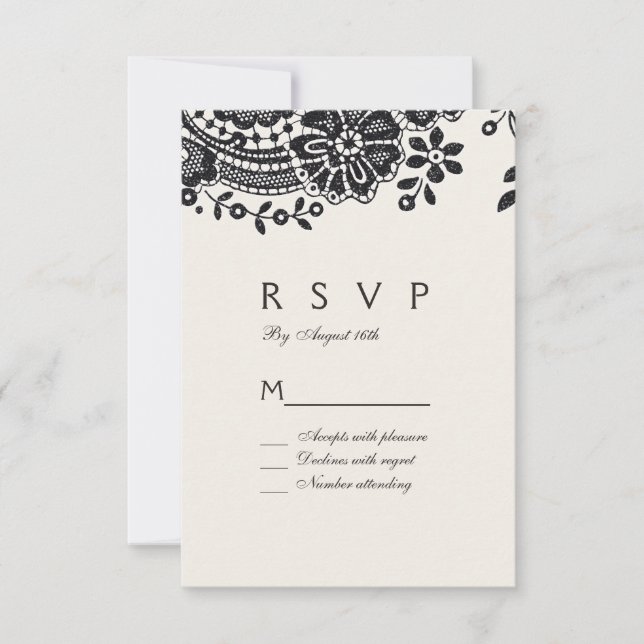RSVP de casamento do local de colheita elegante pr (Frente)