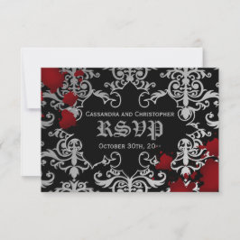 RSVP de casamento do tema do vampiro do Halloween