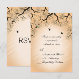 RSVP de Casamento do Tema Pêssego do País