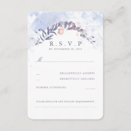 RSVP de Casamento Dusty Blue e Blush