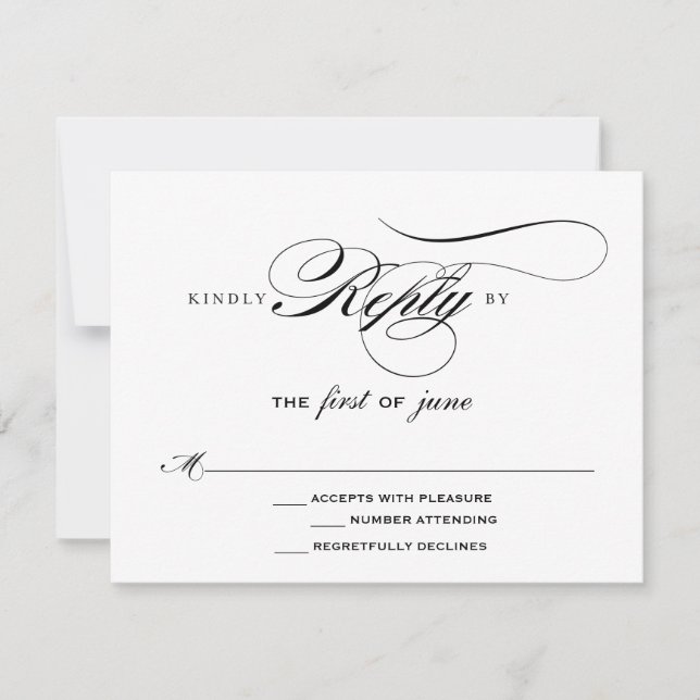 RSVP de Casamento Elegante (Frente)