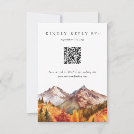 RSVP de Casamento Elegante de outono