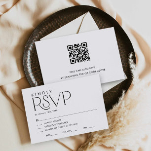 RSVP de Casamento Elegante Moderno com Cartão de C
