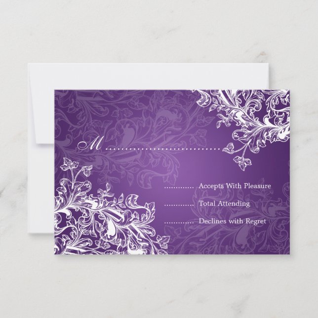 RSVP de Casamento Elegante Nadando RSVP (Frente)