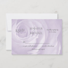 RSVP de casamento elegante simples e floral de lav