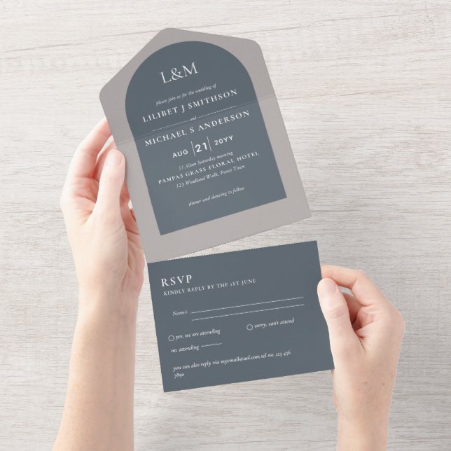RSVP de Casamento Elegante Simples e Moderno (Tearaway)