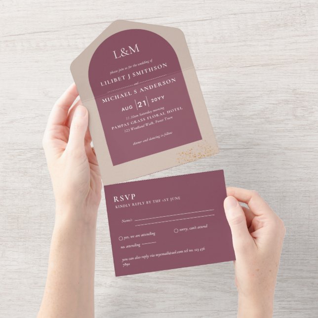 RSVP de Casamento Elegante Simples e Moderno (Tearaway)