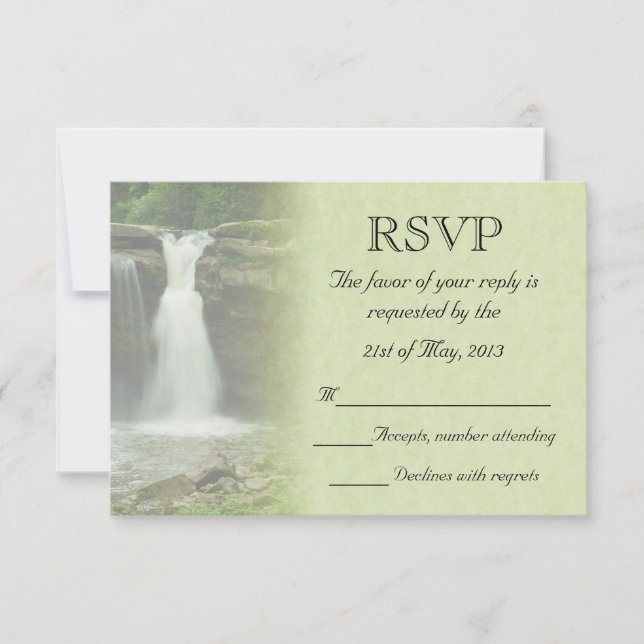 RSVP de Casamento em Cascata (Frente)