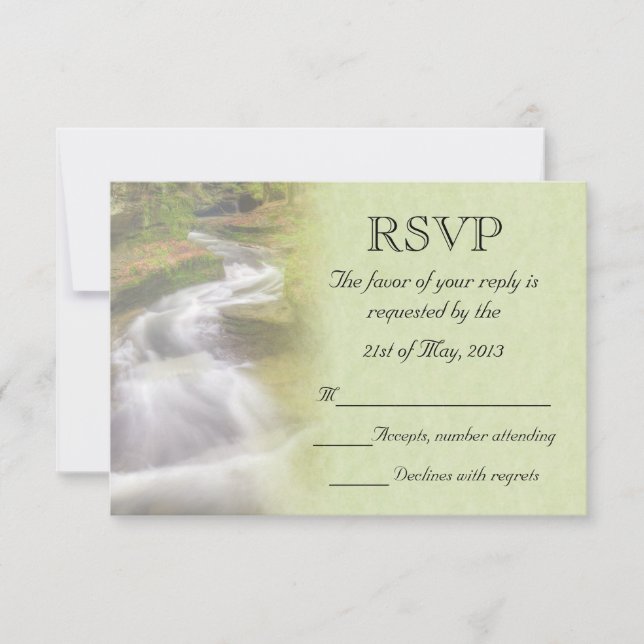 RSVP de Casamento em Cascata (Frente)