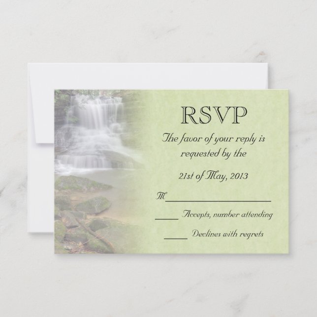 RSVP de Casamento em Cascata (Frente)