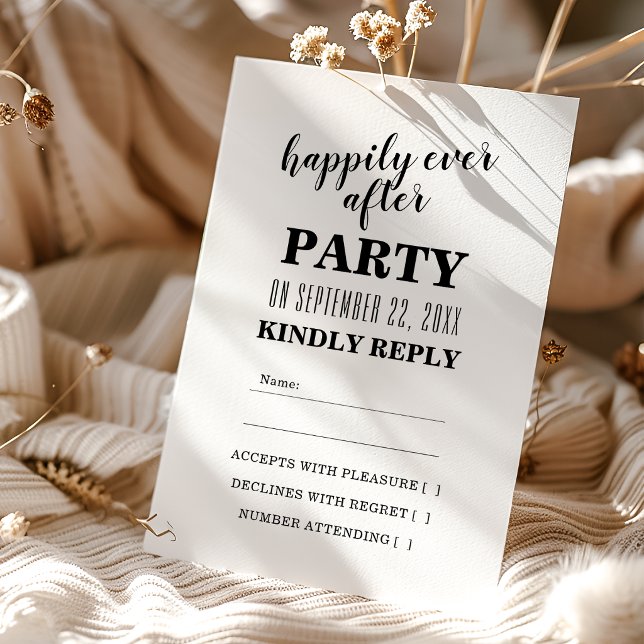 RSVP de Casamento Feliz para Sempre (Criador carregado)