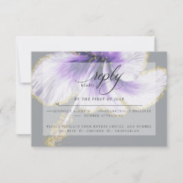 RSVP de casamento | Flor de Hibiscus com Aquarela 