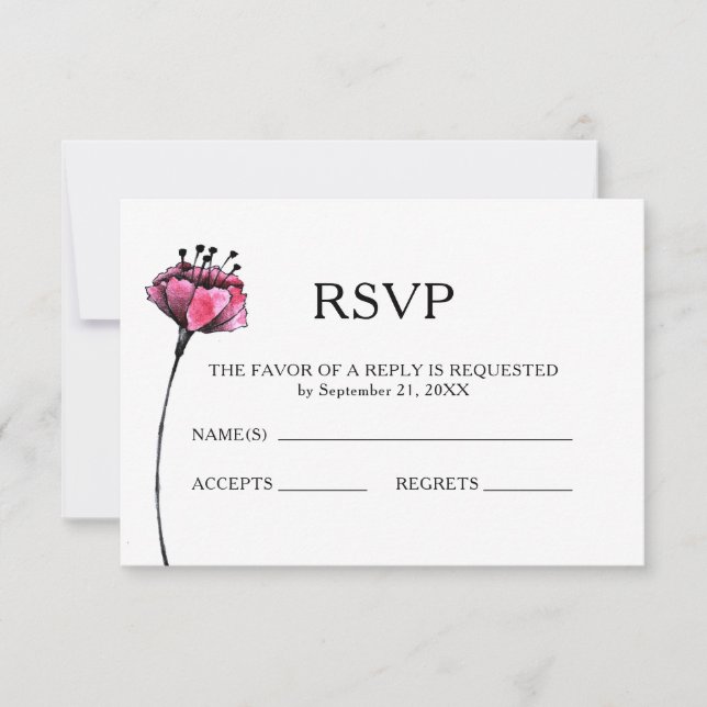 RSVP de Casamento Floral (Frente)