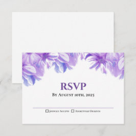 RSVP de Casamento Floral da Lavanda Russa