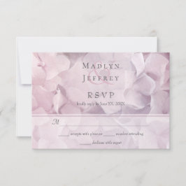 RSVP de Casamento Floral de Hydrangea Púrpura Cor-