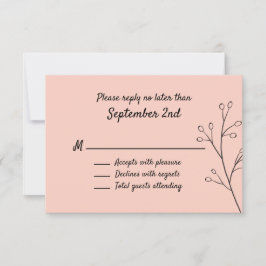 RSVP de Casamento Floral Simples