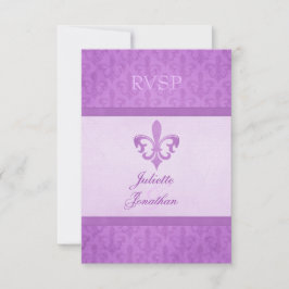 RSVP de Casamento Formal de Fleur De Lis