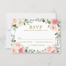 RSVP de Casamento Geométrico Botânico Floral Cor-d