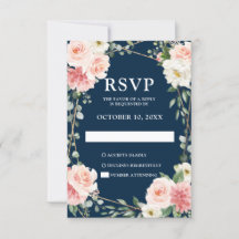 RSVP de Casamento Geométrico Botânico Floral do Ma