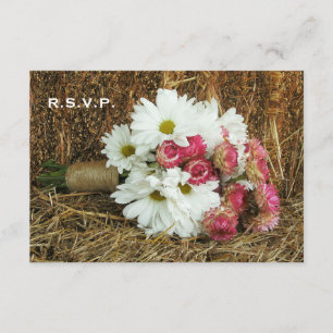 RSVP de Casamento Hay - Buquê Daisy & Pink