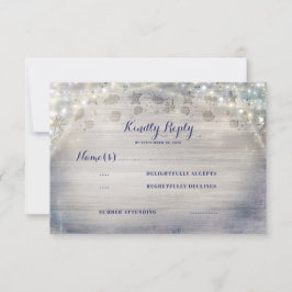 RSVP de Casamento Horizontal Russo Náutico